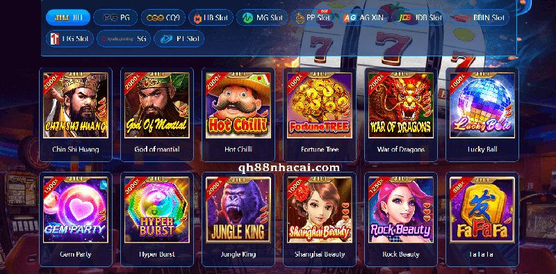 Tùy chọn game slot tại trang QH88 app